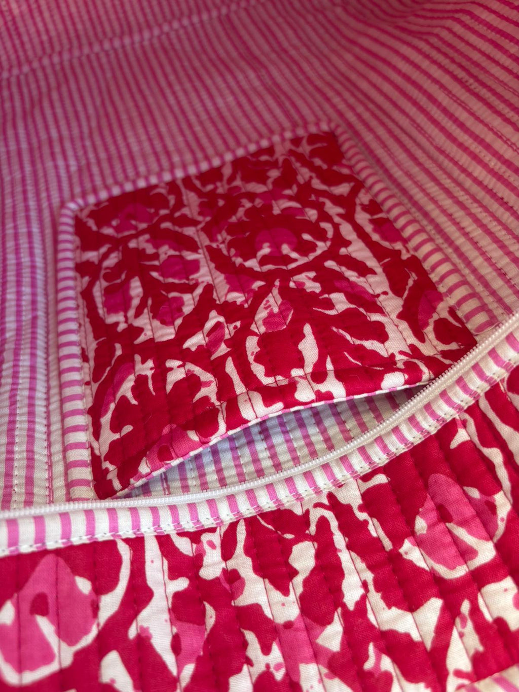 Madder Red Quilted Tote