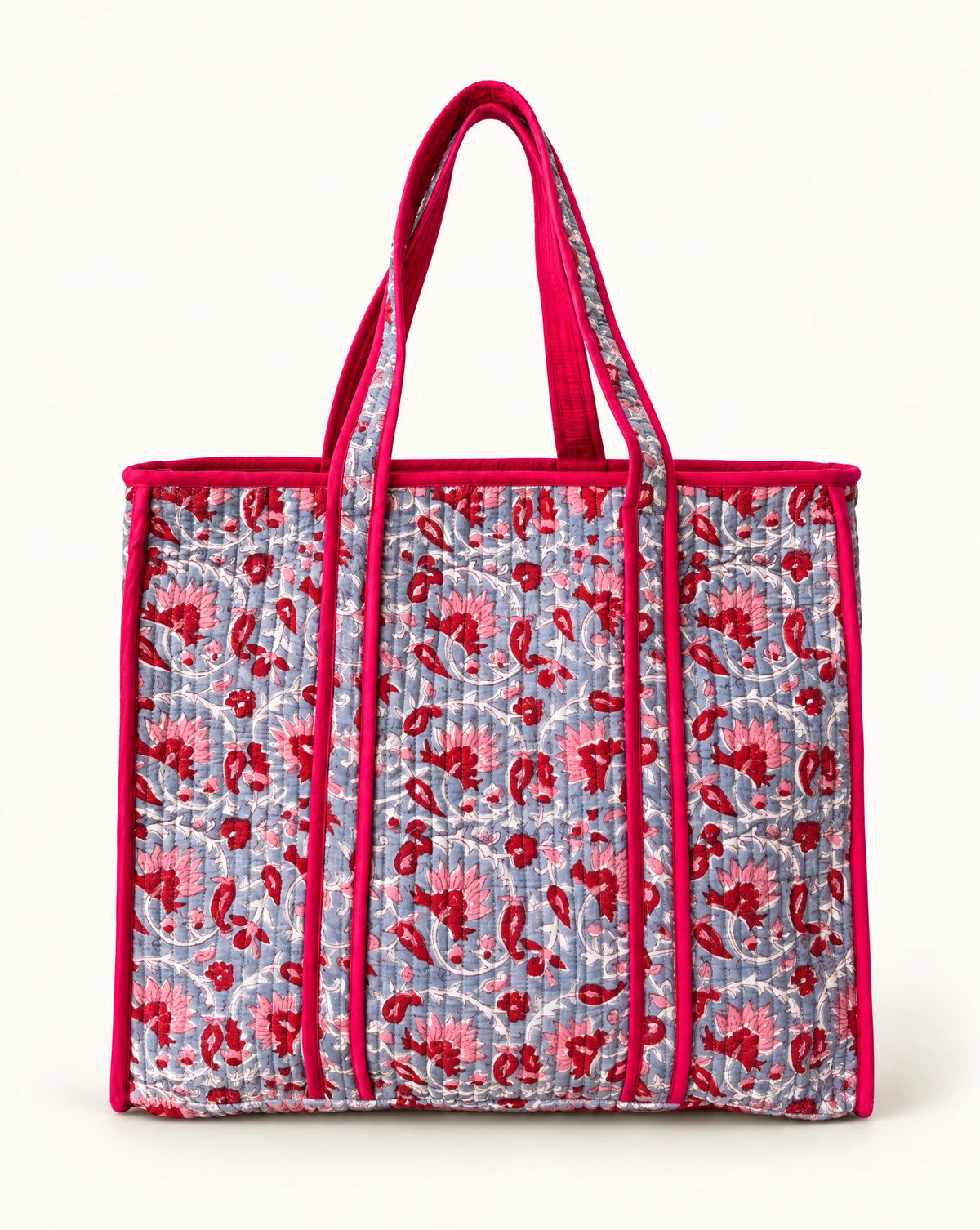 Winterberry Quilted Cotton Tote Bag