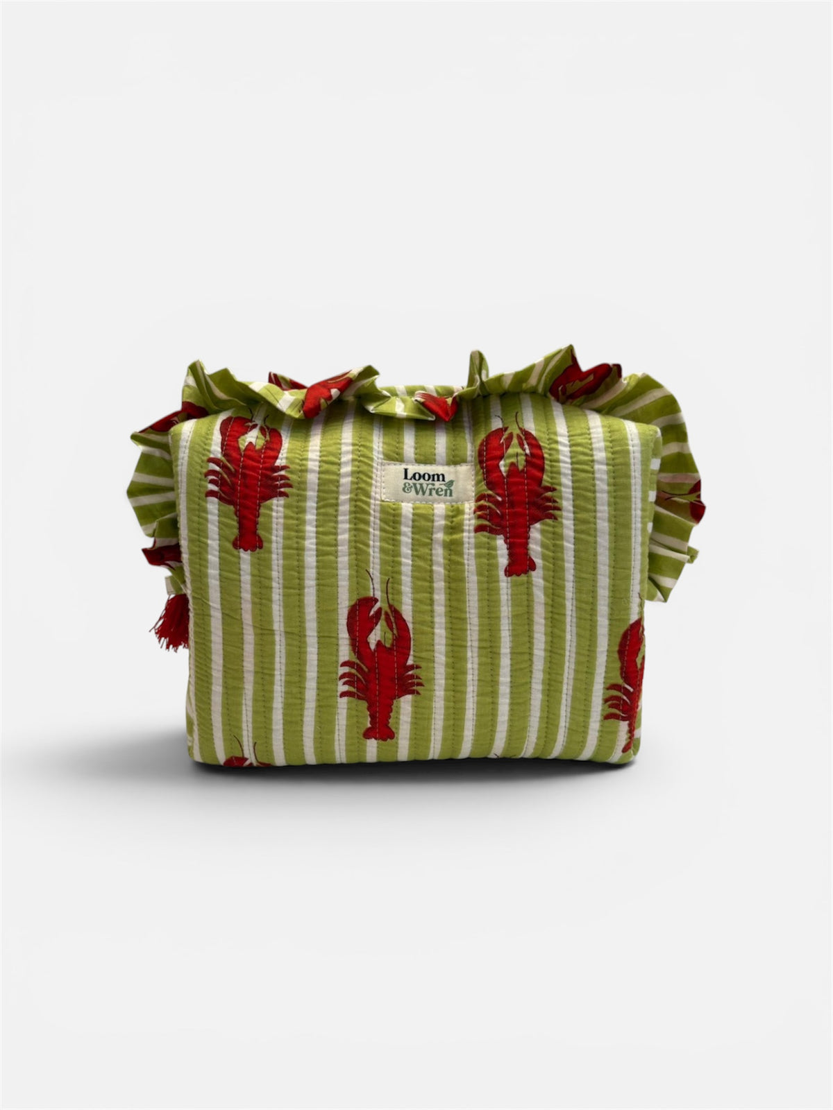 Lobster Cove Quilted Ruffle Toiletry Bag