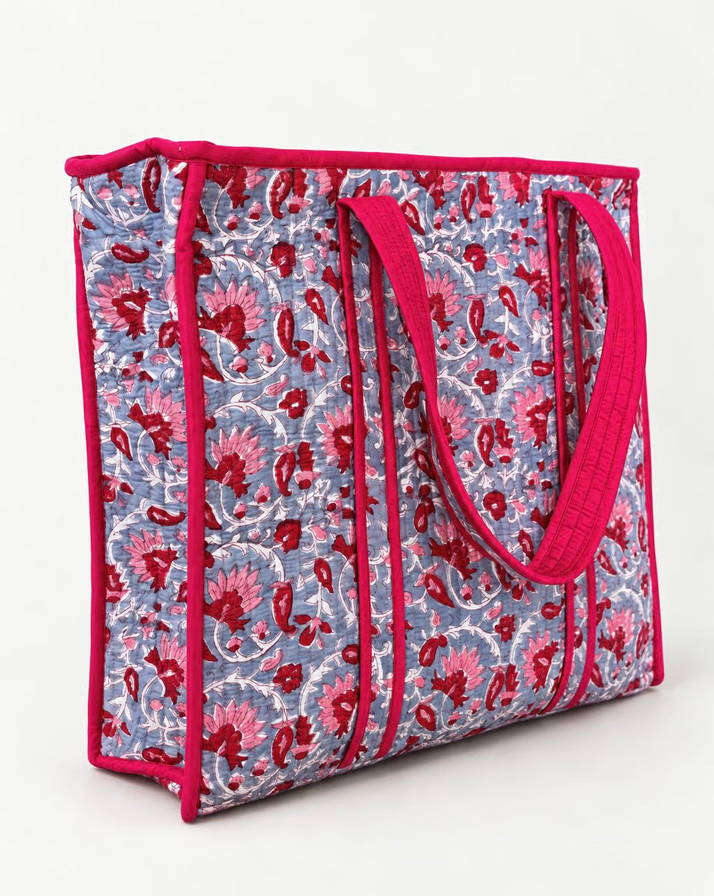 Winterberry Quilted Cotton Tote Bag
