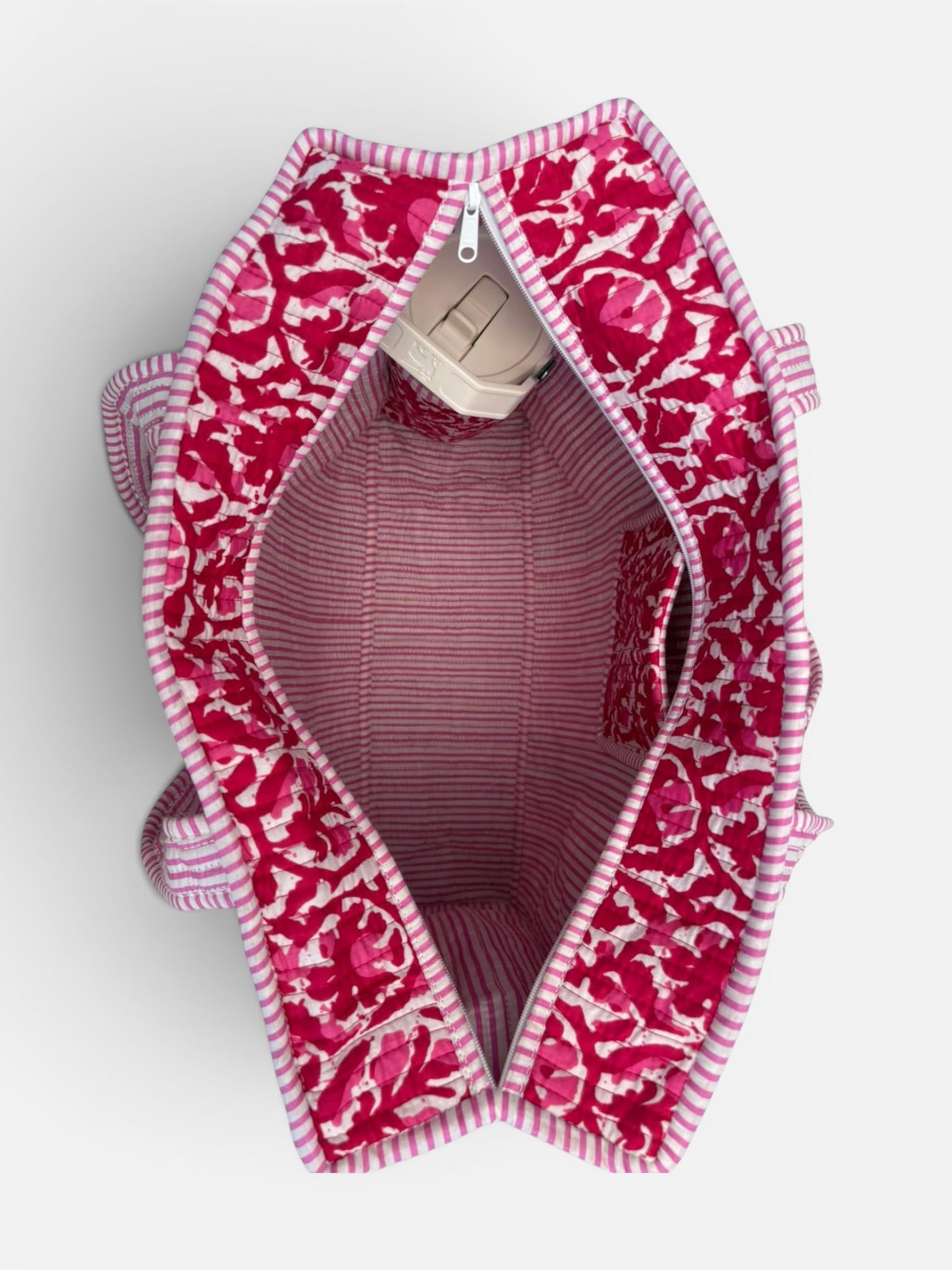 Madder Red Quilted Tote