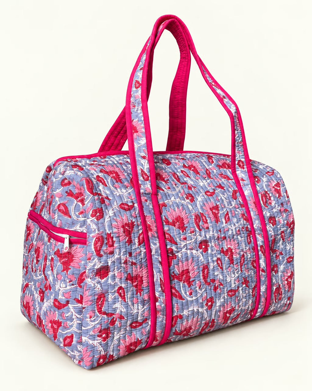 Winterberry Quilted Cotton Weekender Bag