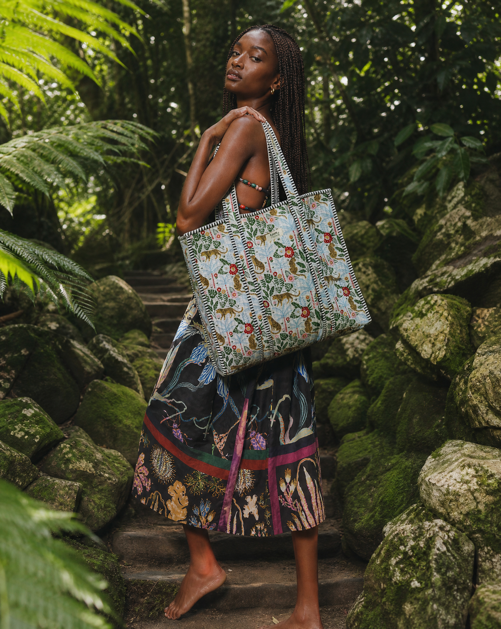 Jungle Heritage Quilted Tote