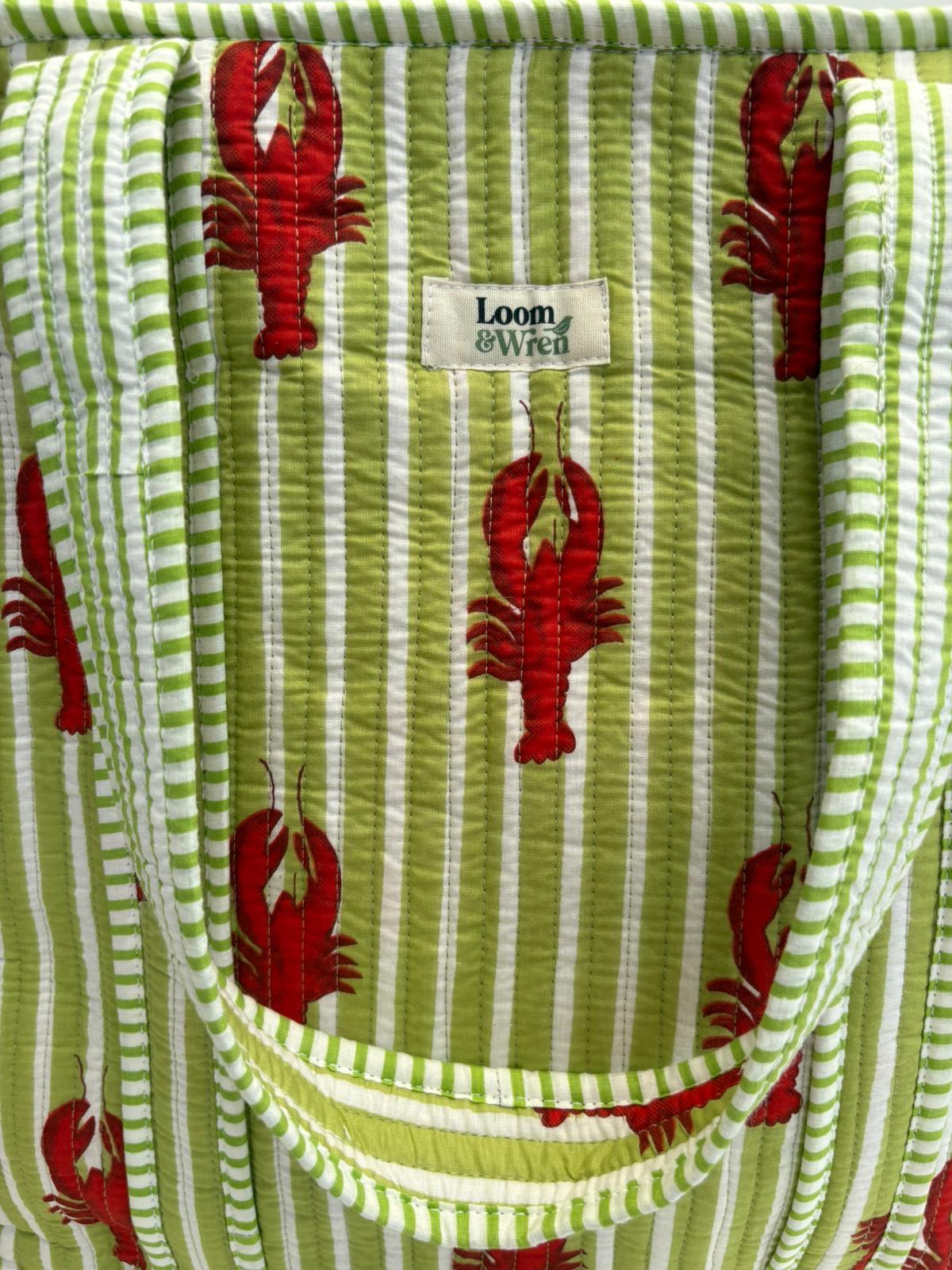 Lobster Cove Quilted Tote