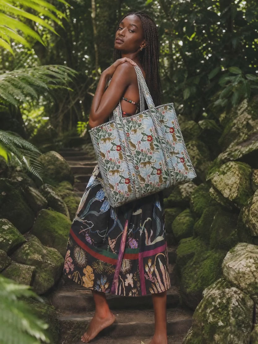 Jungle Heritage Quilted Tote